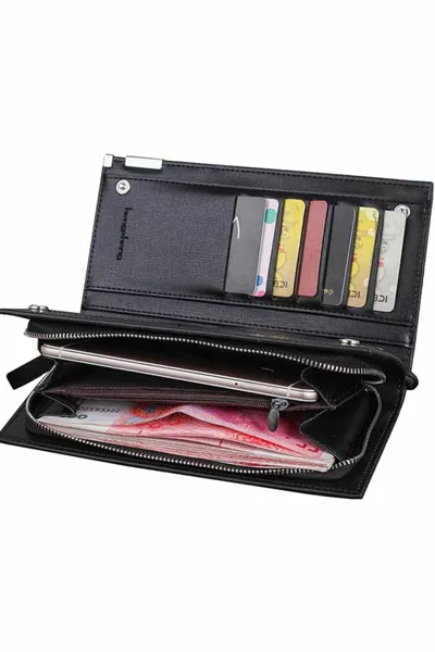 Portafoglio Lungo Uomo Lungo Con Cerniera Da Uomo - Porta Carte