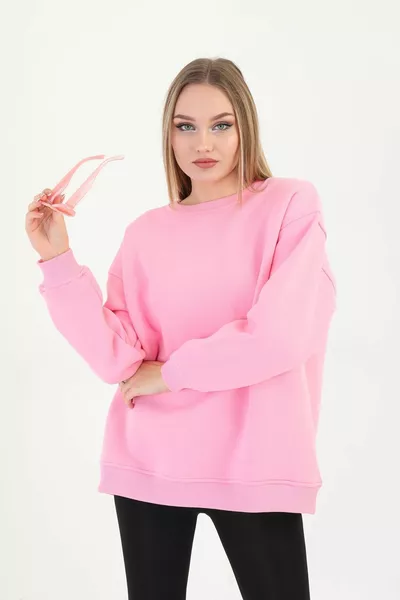 Oversize-Sweetshirt mit Rundhalsausschnitt