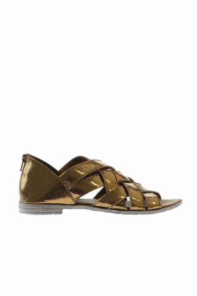 Bronze Leder Damen Sandalen 