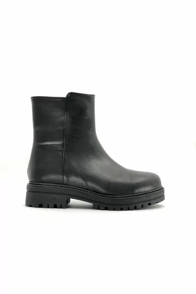 Ayakdaş  Rubber Flat Sole Women's Boots BLACK