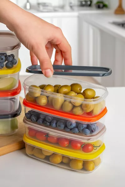   Li Contenitore rettangolare in plastica - Set di contenitori multiuso per alimenti