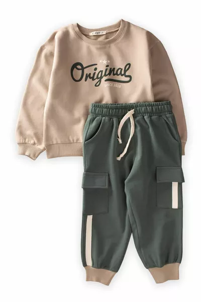 الأصلي المطبوعة البضائع السراويل سويت شيرت مجموعة  سنوات المنك