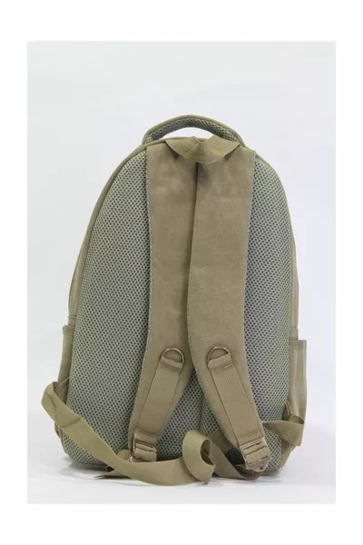 Emr Çanta .6 Inç Laptop Bölmeli Kanvas Kumaş Sırt Çantası Bej