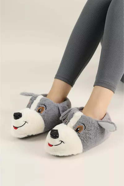 Modafrato DOG Plush Unisex Animal Panduf House Shoes Pufidik