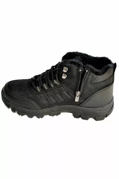 Water And Cold Proof Unisex Black Snow Boots Casual Trakıng Non-Slip Sport Winter Boots Shoes