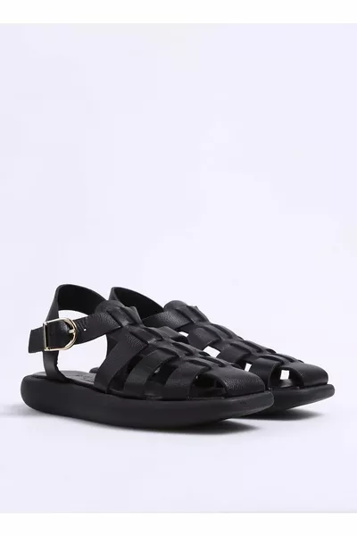 Кожаные черные женские сандалии SOPHIA размер: 