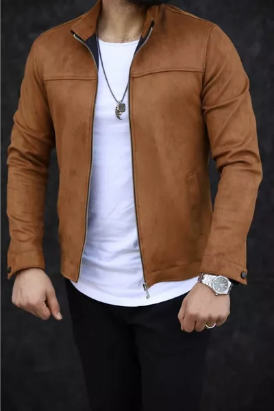 Men's Tan Suede Spring Jacket