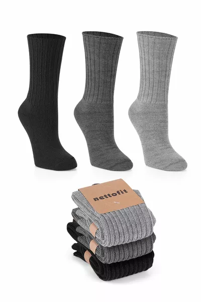 3-Pack Winter Women's Wool Sleeping Socks Soft Touch
