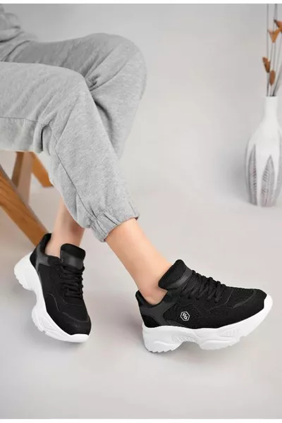 Lambırlent  Thick Sole Sneaker Unisex Sneakers NERO-BIANCO