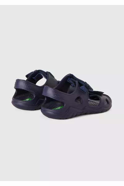 Boys' Midnight Blue Single Color Double Strap Eva Sole Sandals