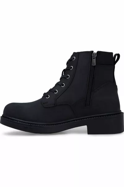 Genuine Leather Non-Slip Non-Cold Sole Model Men's Boots Black 