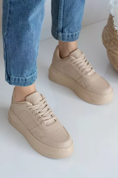 Casual Women's Sneakers Sneakers Patterned Lightweight High Sole Lace-Up 