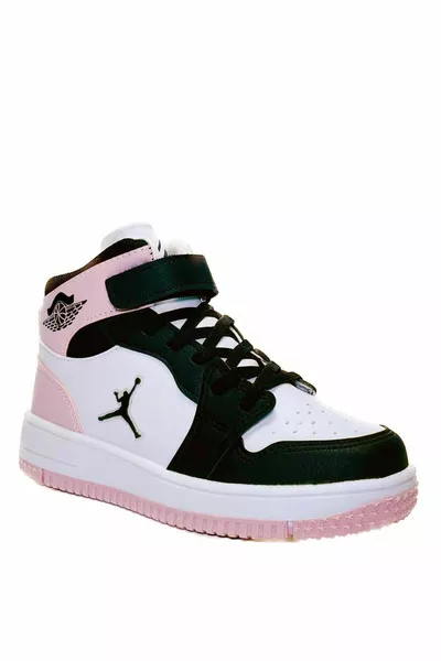 Haykat Jordan حذاء رياضي بالكاحل باللون الوردي الأبيض للفتيات