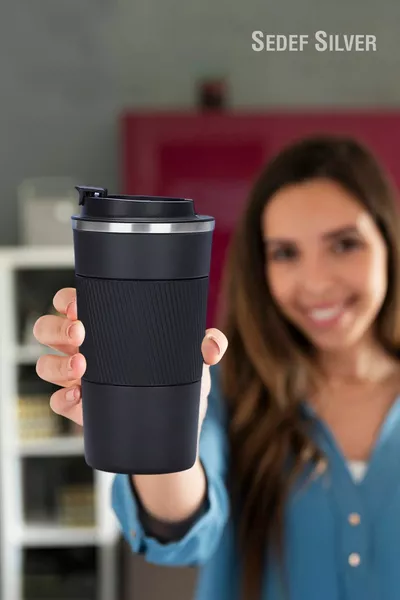  Wasserdichter Stahl Ml Anti-Rutsch Elastische Thermoskanne Tasse Becher Auto Kaffee Tee Thermoskanne 