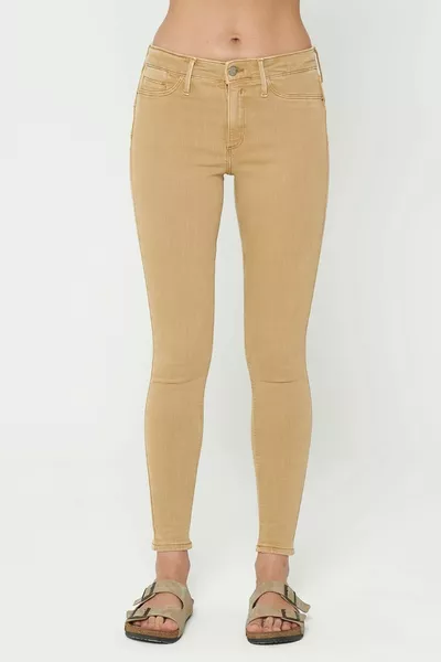 Judy Camel Джинсы скинни с обычной застежкой-молнией C 