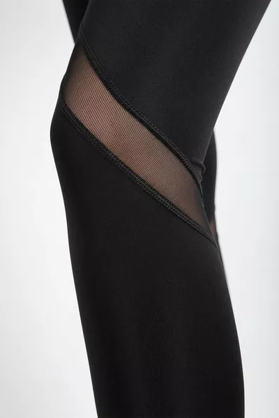 عالية الخصر جمع تول الجوارب السوداء مفصلة 