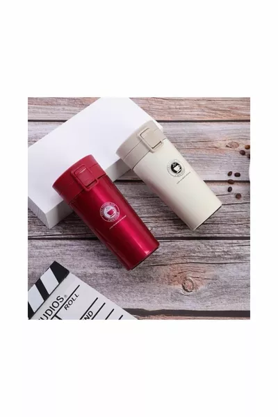 طبقة مزدوجة الفولاذ المقاوم للصدأ الترمس كأس سيارة القهوة الشاي اليد الترمس الترمس مع قفل