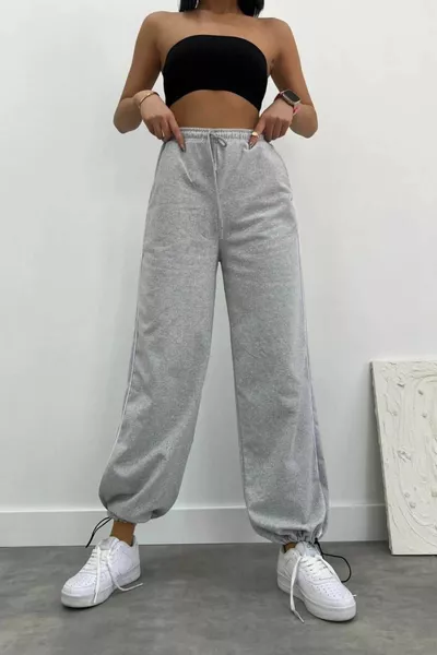 Graue Jogginghose mit Seitenschräglage Unisex