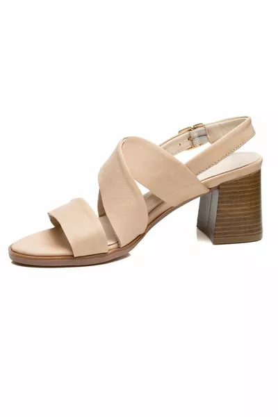 صندل جلد طبيعي سالمون للسيدات 