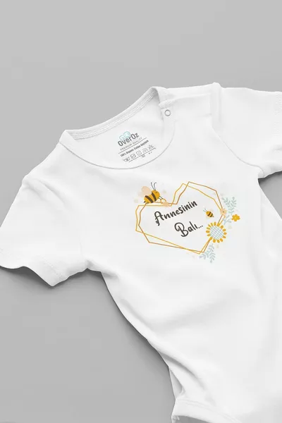 Biologische % katoenen moederhoning bedrukte baby body snap korte mouw Badi jumpsuit 