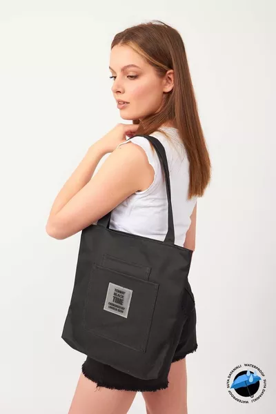 Original Time Series 3 compartiments fermeture éclair imperméable en tissu doux sac fourre-tout manche et sac à bandoulière