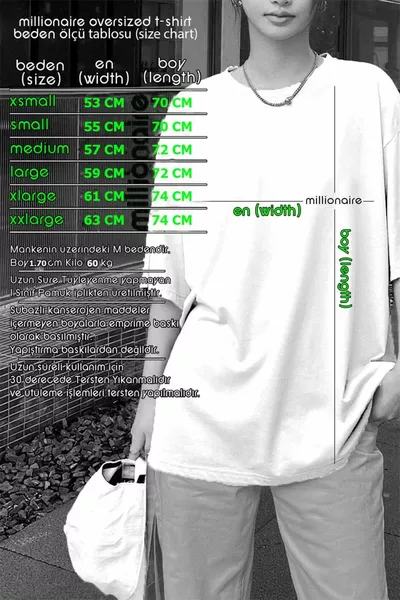 Women's Light Green Basic Plain Unprinted Oversize Salas Boyfriend T-Shirt