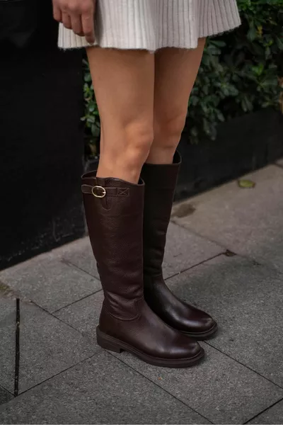 يورك القهوة أحذية جلدية أصلية