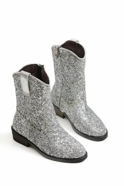 حذاء كوين ويسترن فضي 