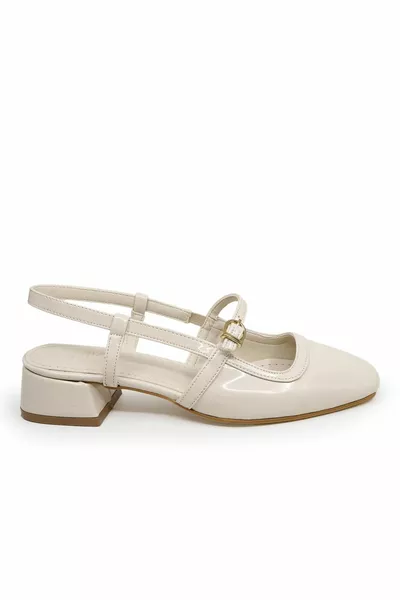 الويلزية براءات الاختراع والجلود ماري جين البيج الكعب الباليه الشقق