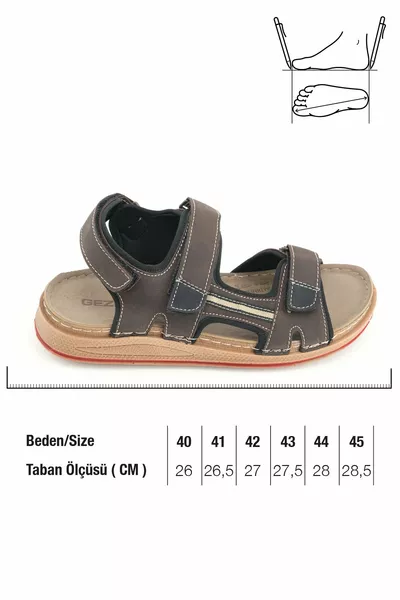 Hommes d’été en similicuir semelle confortable sandales décontractées réglables