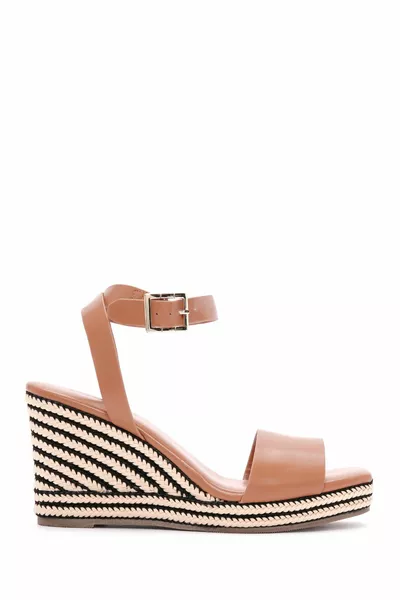 Sandali con tacco imbottiti con cinturino alla caviglia da donna 