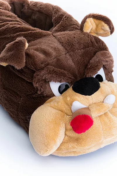tw m Bulldog Brown Mâle Animal Pantoufles
