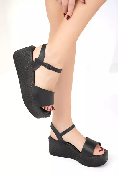 Черные женские мягкие каблуки 