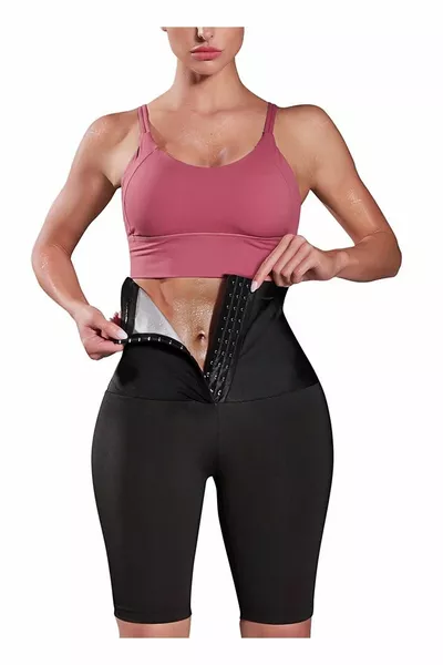 Short da sauna - Modello extra snellente con corsetto a ganci