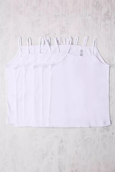 6-Pack Girls' Spaghetti Strap Tank Top