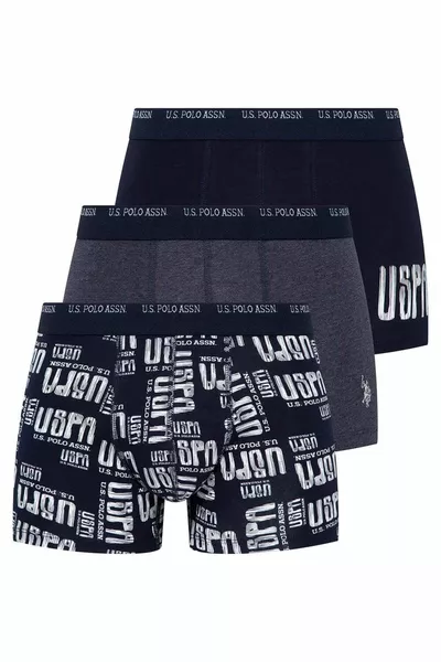 Men's Navy - Navy Mélange 3-Pack Boxer Shorts