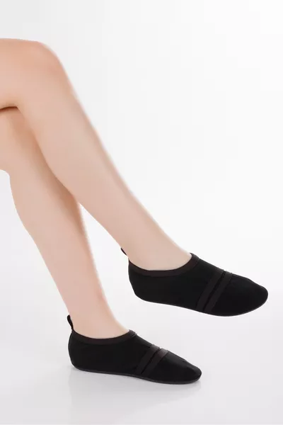 Zwarte Unisex Bovenkant Dikke Antislip Waterschoenen 