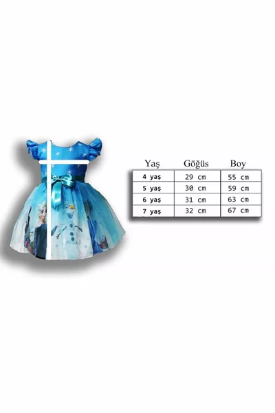 Robe Fille Frozen Princesse Elsa 4-7 ans