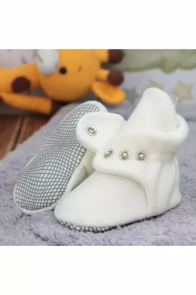 Bio-Baumwoll-Babysocken mit rutschfester Sohle, Baumwoll-Neugeborenenpantoffeln, Haus- und Kitaturnschuhe