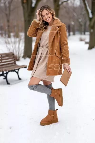 حذاء نسائي من جلد الغامق Ds.Oggo C.