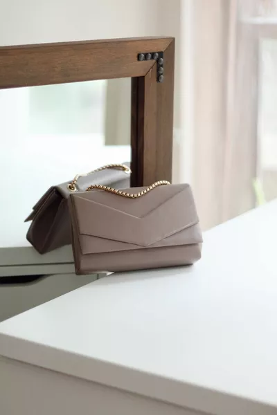 Damen Marder Pelz Umschlag Tasche Schultertasche