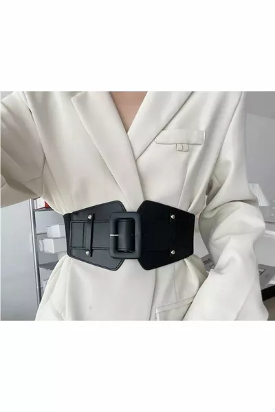 Ceinture corset élastique 6 cm Taille standard Fermeture velcro au dos
