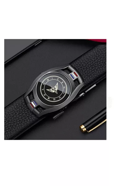 WILLIAMPOLO Genuine Leather Men's Belt with Metal Buckle