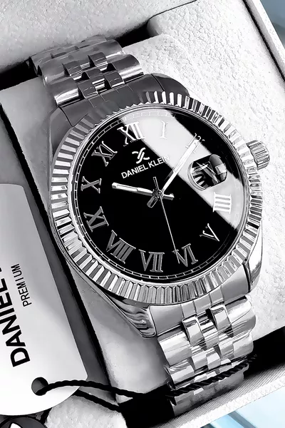 Royal Erkek Kol Saati 3 Atm Su Geçirmez Gümüş Renk Çelik Kordon Bileklik Hediyeli 