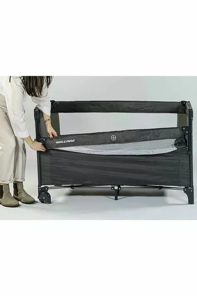 سرير الحديقة القابل للطي الأصلي 3 في 1 بجانب الأم، ملعب، وسفر