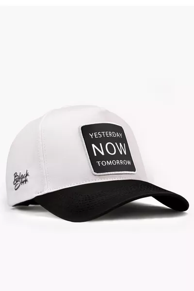 Yesterday Now Tomorrow Logo Black and White Baseball Cap