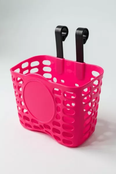 دراجة أطفال بعجلة بلاستيكية مع حامل أمامي - وردي