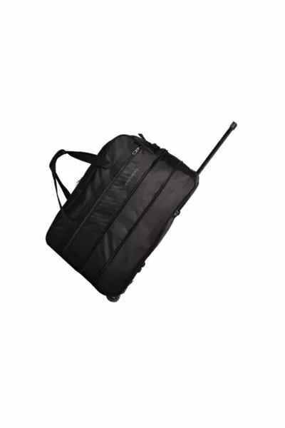 Valise de voyage pliante noire petite avec roulettes