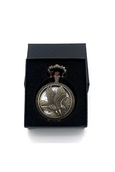 Винтажный карманный часы с мотивом орла в ретро стиле - Beşiktaş Saat - в коробке, подарочный вариант