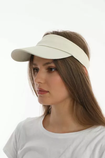 Unisex Sonnenschutz-Visier Beige Tennis-Cap